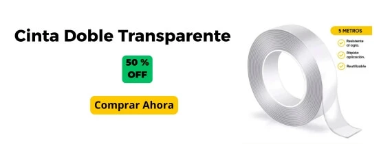 Cinta De Doble Faz Transparente Pegamucho